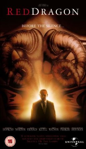 DVD cover for "Red Dragon" featuring a shadowed figure and dragon horns.