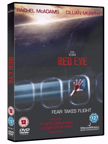 DVD cover for "Red Eye" featuring an airplane window and a hand.