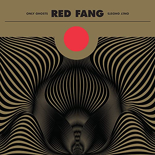 Red Fang album cover: abstract swirling lines with a central red circle.