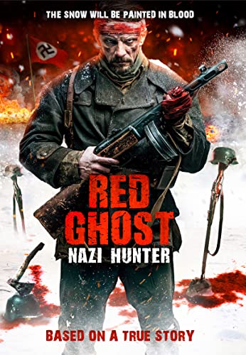 DVD cover for "Red Ghost" featuring a soldier with a rifle in snow.