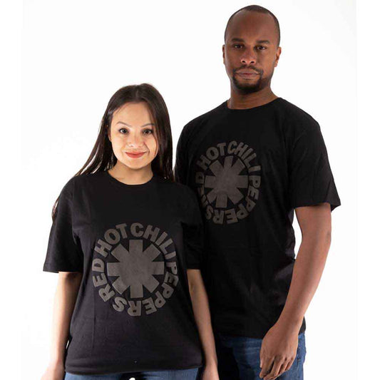 Red t-shirt with white Red Hot Chili Peppers asterisk logo, unisex fit.