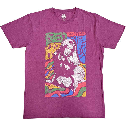 Black unisex t-shirt featuring a graphic of a kneeling girl and band logo.