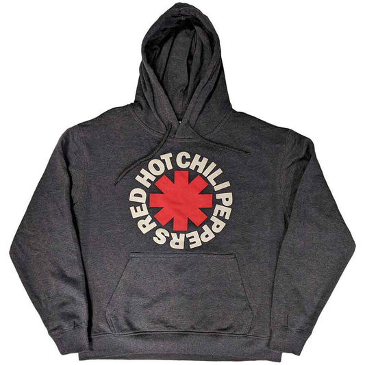 Red hoodie with a white asterisk logo, likely featuring Red Hot Chili Peppers branding.