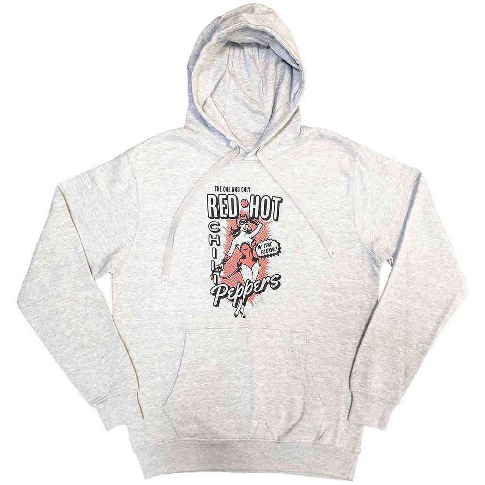 Red hoodie with Red Hot Chili Peppers "In The Flesh" design, size XX-Large.
