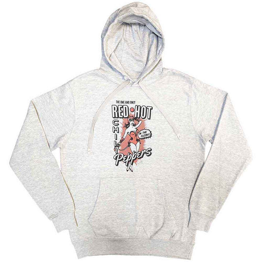 Red hoodie with Red Hot Chili Peppers "In The Flesh" design, size XX-Large.