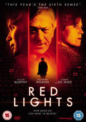 DVD cover for "Red Lights" featuring Cillian Murphy, Sigourney Weaver, and Robert De Niro.