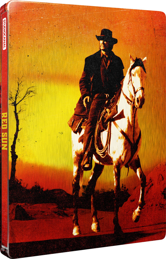 SteelBook case for “Red Sun” featuring a cowboy on a white horse.