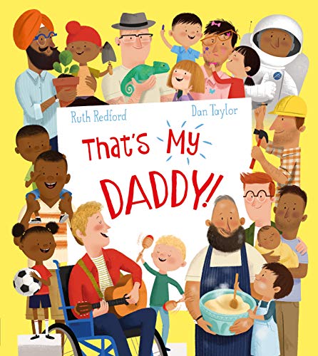 Children’s book cover, “That’s My Daddy!”, showing diverse fathers and kids.
