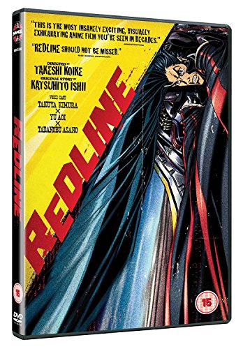 DVD cover for the anime film Redline featuring a character with long black hair.