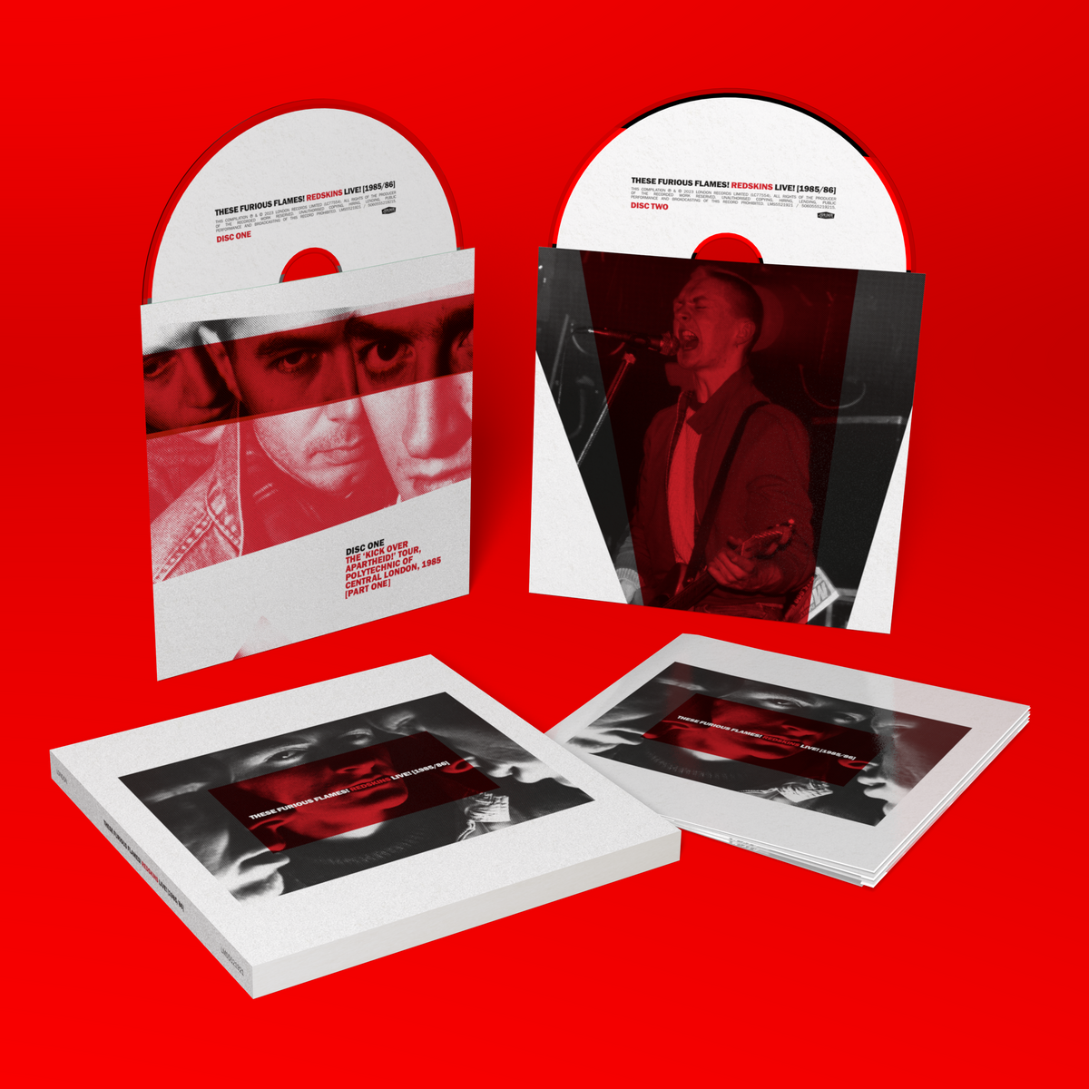 Redskins live album, "These Furious Flames!", with red and black cover art.