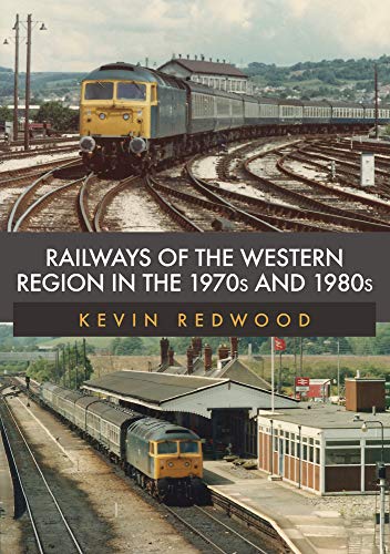 Book cover: diesel train at a railway yard, 1970s-80s.