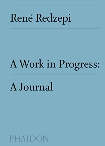 Pale blue book cover with black text: “A Work in Progress: A Journal”.