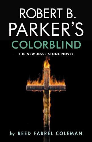 Book cover: "Colorblind" by Robert B. Parker, featuring a burning cross.