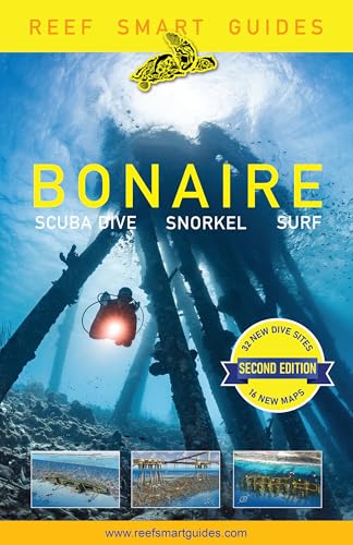 Bonaire dive guide cover with a scuba diver near a shipwreck.