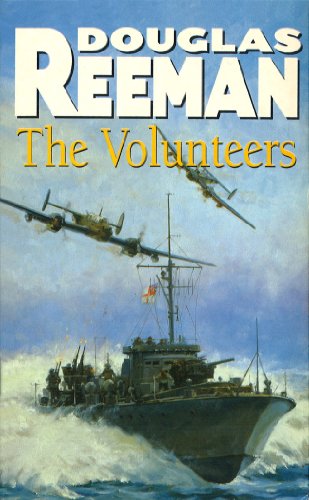 Book cover: "The Volunteers" depicts a warship and aircraft at sea.