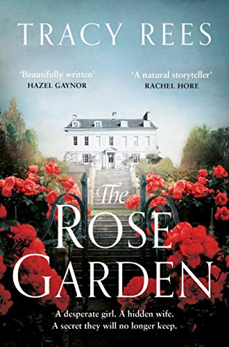 Book cover: large manor house, red roses, and title "The Rose Garden.