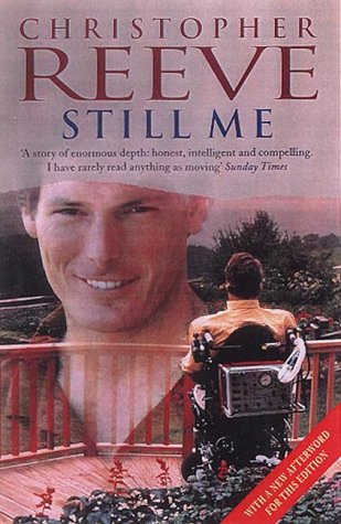 Book cover: Christopher Reeve in wheelchair, smiling portrait, landscape background.