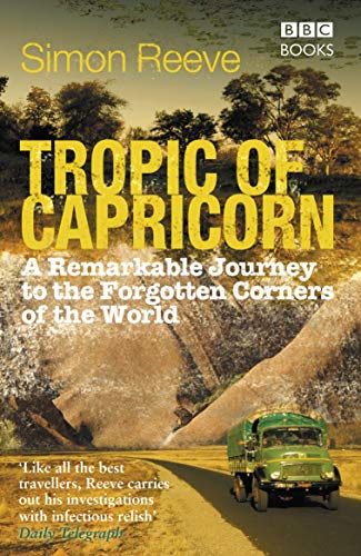Book cover: "Tropic of Capricorn" with a landscape and green truck image.