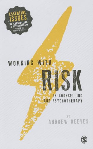 Book cover: "Working with Risk in Counselling and Psychotherapy" with yellow lightning bolt.