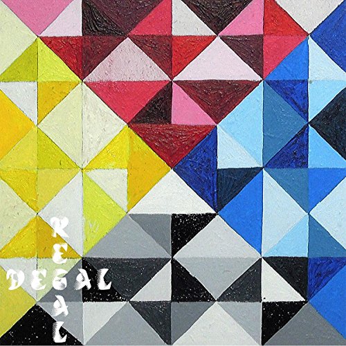 Colorful geometric triangles with white text reading "Regal Degal" album cover.