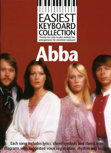 Sheet music collection for keyboard featuring the band ABBA.