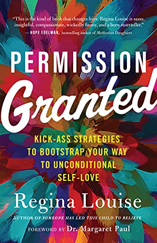Book cover with colorful floral design and bold white title: "Permission Granted.