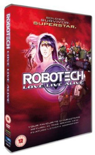 Robotech Love Live Alive DVD cover featuring anime characters and robots.