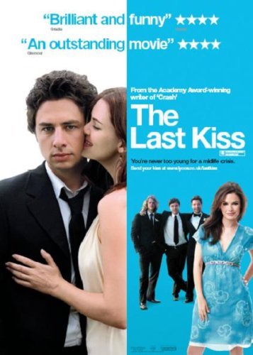 DVD cover for "The Last Kiss" with couple embracing and blue background.