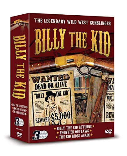 DVD cover for "Billy the Kid" featuring a rifle and wanted poster.