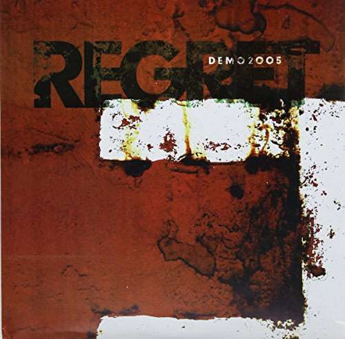 Regret" demo vinyl cover: distressed red and white abstract design.