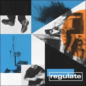 CD cover for "Regulate" featuring fragmented images of people and instruments.