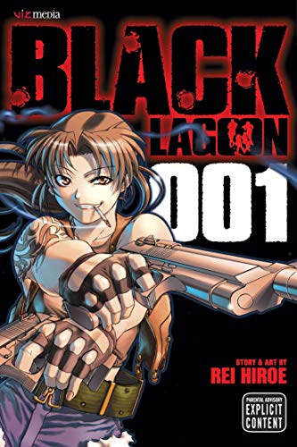 Manga cover featuring a woman with a cigarette holding two handguns against black background.