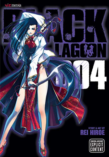 Black Lagoon volume 4 manga cover featuring a woman in a red dress holding swords.
