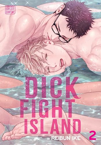 Two muscular men in water with the title “Dick Fight Island 2.”