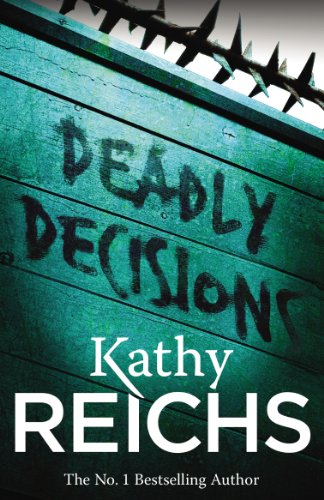 Book cover showing the title Deadly Decisions spray-painted on a green wooden fence.