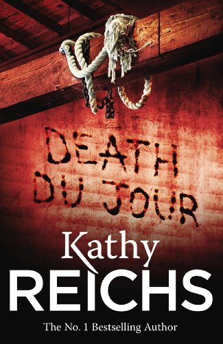 Book cover: “Death Du Jour” by Kathy Reichs, with rope and red writing.