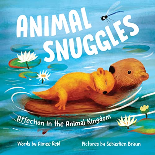 Book cover: otters cuddling on water with dragonfly and lily pads.