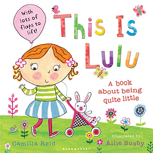 Children’s book cover, “This Is Lulu,” featuring a girl with a rabbit.