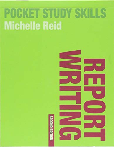 Green book cover with red text: "Report Writing," second edition.