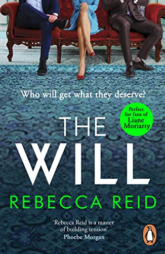 Book cover: "The Will" by Rebecca Reid, featuring people seated in a room.