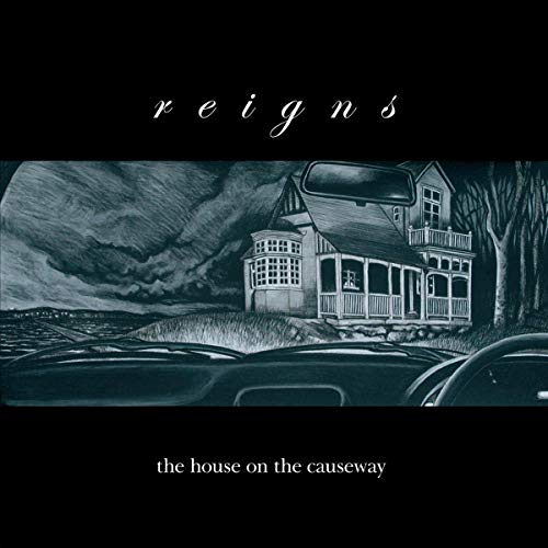 Album cover showing a house viewed from a car dashboard with dark, stormy sky.