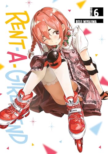 Manga volume cover: red-haired girl in roller skates, colorful design.