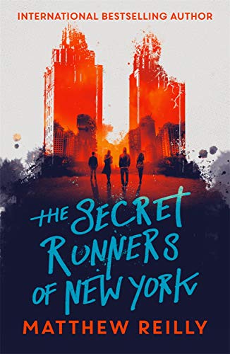 Book cover: four figures silhouetted before fiery New York skyscrapers.