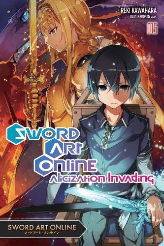 Cover of “Sword Art Online 15” light novel featuring two anime characters with swords.