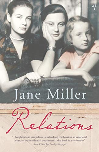Book cover: "Relations" by Jane Miller, featuring three young women in portrait.