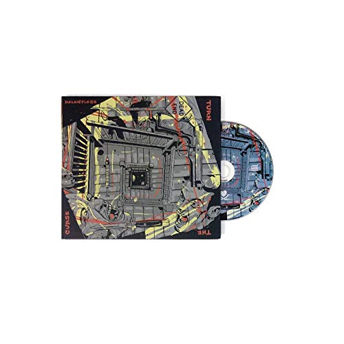 CD case and disc with abstract, colorful mechanical illustration.