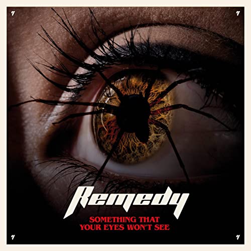 CD cover with a close-up of an eye and a spider crawling on it.