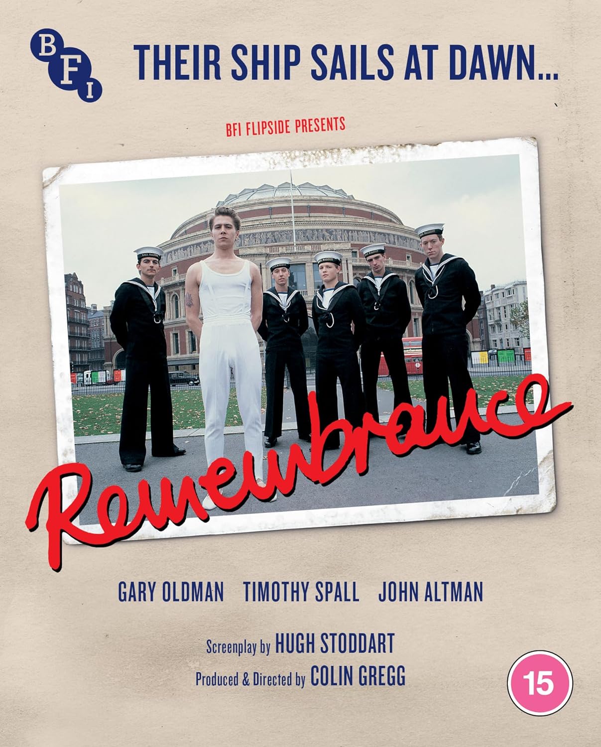 Remembrance" Blu-ray cover: sailors in uniform before the Royal Albert Hall.