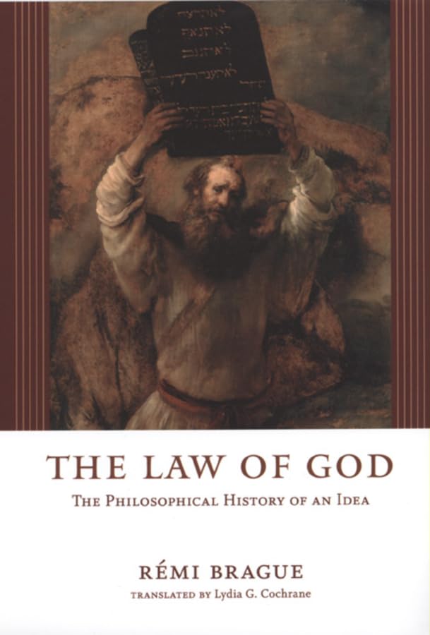 Book cover depicting Moses with stone tablets, titled "The Law of God.