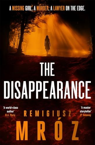 Book cover: woman standing alone in a dark, misty forest.